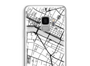 Zet een stadskaart op je  Samsung Galaxy S9 hoesje