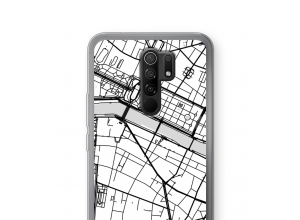 Zet een stadskaart op je  Xiaomi Redmi 9 hoesje