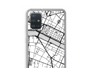 Zet een stadskaart op je  Samsung Galaxy A52 hoesje